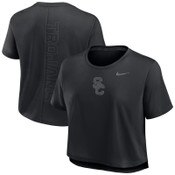 USC Trojans Women's Nike Black SC Interlock Dri-FIT Performance Crop T-Shirt